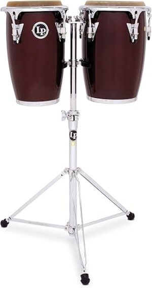 Latin Percussion Jr Wood Conga Set – Wine Red