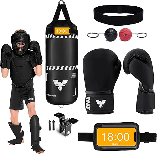 Elite Sports Kids Punching Bag Set 2.5ft Heavy Bag