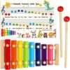 DIFFYBOX Kids Wooden Xylophone Musical Instrument Gift