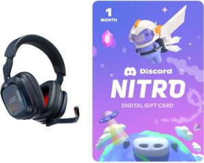 ASTRO Gaming Logitech G Astro A30 Lightspeed Wireless Gaming Headset For Xbox + Discord Nitro 1-Month Subscription Gift Card [Digital Code] : – Blue