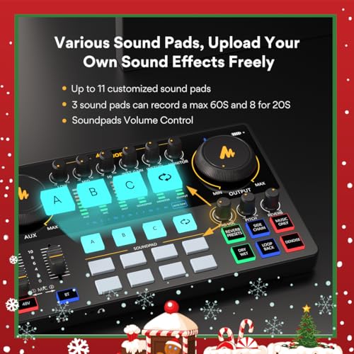 MAONO 10-Channel Podcast Mixer With Bluetooth - Image 5
