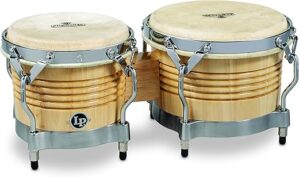 Latin Percussion Matador Wood Bongos Natural 8.625-Inch