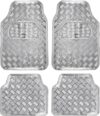 BDK Metallic Chrome All-Weather Car Mats Silver