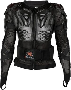 RIDBIKER Motorcycle Armor Protector Racing Jacket (Black, XL)