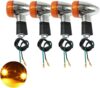 VRWEARE Motorcycle Chrome Bullet Turn Signals 4pcs