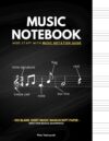 Music Notebook Wide Staff: 100 Blank Sheets