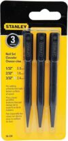 STANLEY Nail Setter, Steel, 3-Piece (58-230)