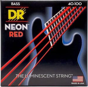 DR Strings Neon Red Bass Lite Strings NRB40