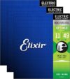 Elixir Optiweb Electric Guitar Strings 11-49 Bundle