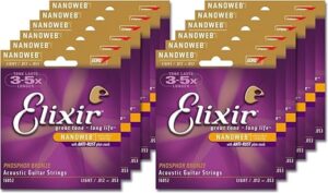 Elixir Phosphor Bronze Acoustic Nanoweb Strings 16052