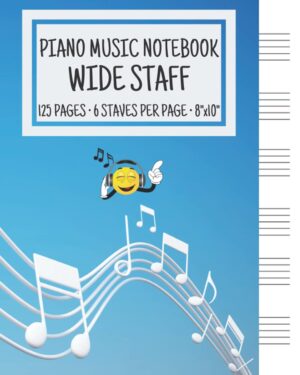 Piano Music Notebook – Wide Staff