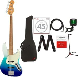 Fender Player Plus Jazz Electric Bass Guitar Bundle