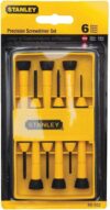 STANLEY Precision Screwdriver Set, 6-Piece, Black/Yellow