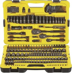 STANLEY Professional Grade Black Chrome Mechanics Tool Set