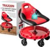 Traxion ProGear Mobile Rolling Gear Seat With Tray