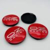 Generic Red Wheel Center Caps 55mm Stickers