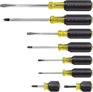 Klein Tools Screwdriver Set, 8-Piece, Non-Slip Cushion
