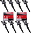 MAS Set Of 8 Ignition Coil DG508 And SP493 Spark Plug Compatible With Ford Lincoln Mercury