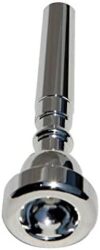 GLORY Silver Plated Bb Trumpet Mouthpiece, 3c