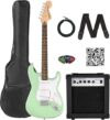 Fender Stratocaster Electric Guitar Bundle – Surf Green