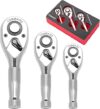 TOMMARS Stubby Ratchet Set, 72-Tooth Quick-Release
