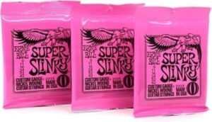 Ernie Ball Super Slinky Nickel Wound Electric Guitar Strings – 3 Pack