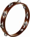 Meinl Percussion Traditional Wood Tambourine, Nickel Jingles (TA1AB)