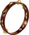 Meinl Percussion Traditional Wood Tambourine With Brass Jingles (TA1B-AB)