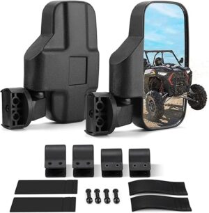 KEMIMOTO UTV Side Mirrors For 1.6-2 Inch Roll Cage