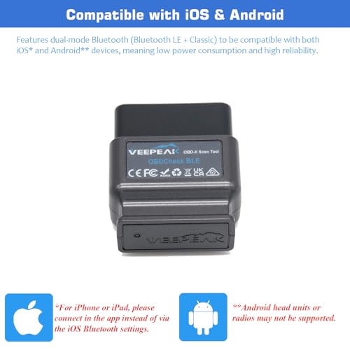 Veepeak OBDCheck BLE Bluetooth OBD II Scanner - Image 3