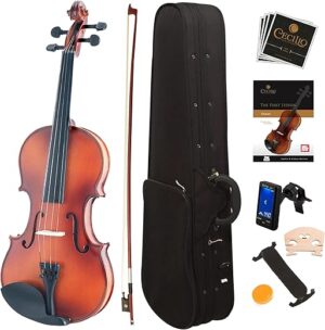 Mendini by Cecilio Violin For Kids & Adults – 1/4 MV300