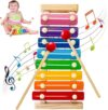 Blvochnnt Wooden Xylophone With Child Safe Mallets