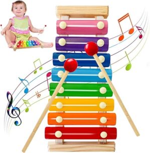 Blvochnnt Wooden Xylophone With Child Safe Mallets