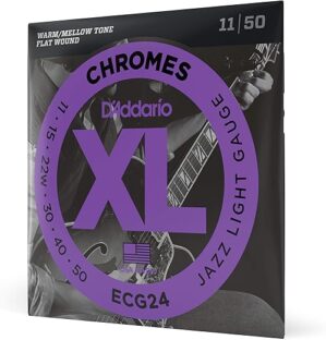 D'Addario XL Chromes Electric Guitar Strings - ECG24