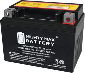 Mighty Max Battery YTX4L-BS Battery for ATV/Bike