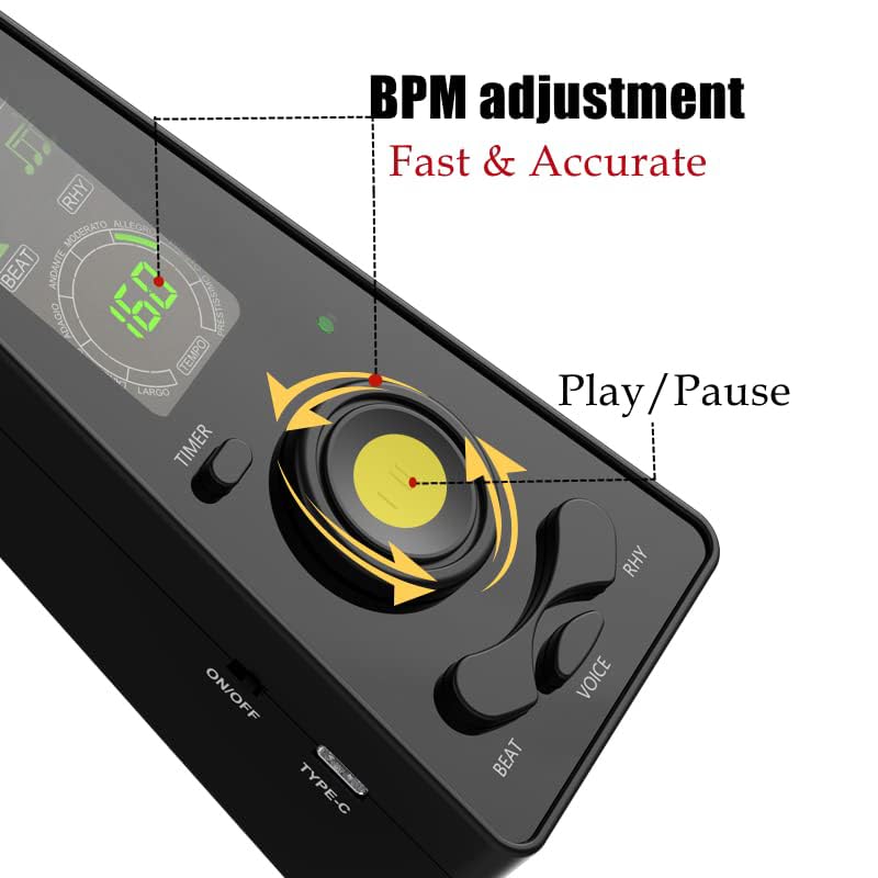 AUPHY Metronome With LED Screen, Precise Beat - Image 4