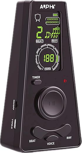 AUPHY Metronome With LED Screen, Precise Beat