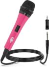 Singing Machine Pink Wired Microphone For Karaoke