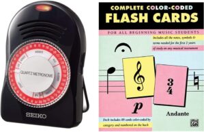 SEIKO Quartz Metronome With Flash Cards