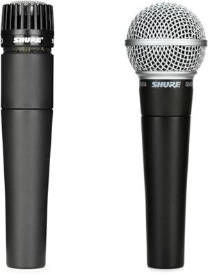 Shure SM57 & SM58 Microphone Set – Dynamic Cardioid Pair