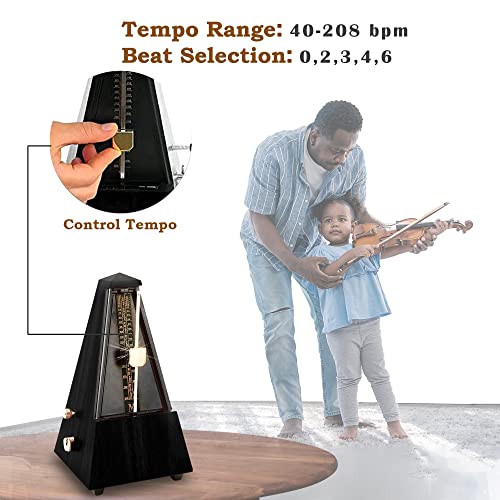 Tempi Mechanical Metronome For Musicians, Molded Black - Image 4