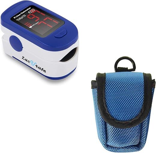 Zacurate 500BL Fingertip Pulse Oximeter Bundle
