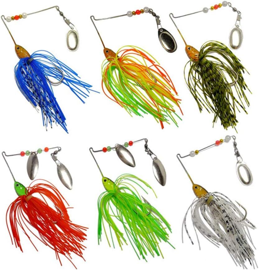 FREE FISHER 6 Pcs Metal Spinner Baits for Bass