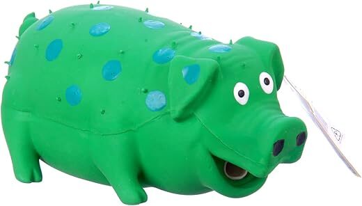 Multipet 9-Inch Latex Polka Dot Pig Toy