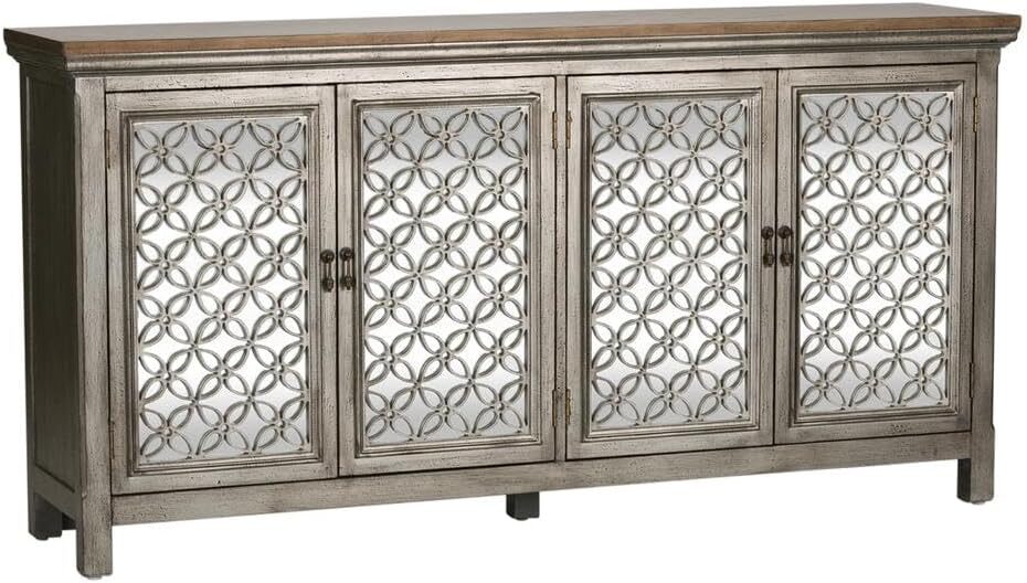 LIBERTY FURNITURE INDUSTRIES, INC. Accent Cabinet, White Dusty Wax Finish