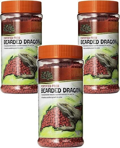 Zilla Bearded Dragon Fortified Food, 3 Pack