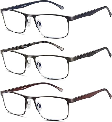 Lcbestbro Blue Light Blocking Metal Frame Readers