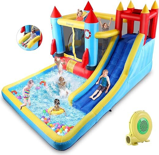 AKEYDIY Bounce House With Blower For Kids