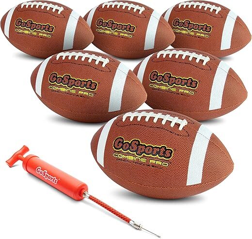 GoSports Combine Football 6 Pack Regulation Size