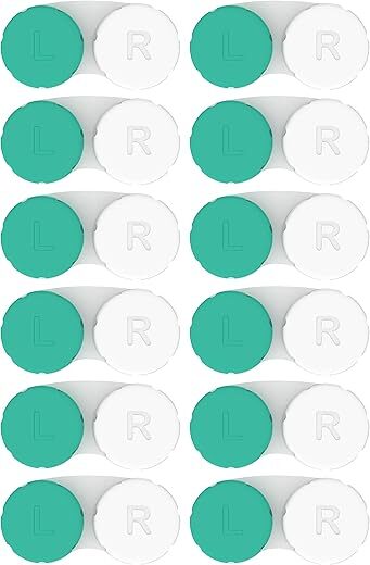Axim USA Contact Lens Cases 12 Pack (Green)